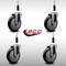 Service Caster 5'' SS Black Poly Wheel Swivel 7/8'' Expanding Stem Caster Set, 4PK SCC-SSEX20S514-PPUB-BLK-78-4 - alternate 4